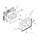 Kenmore 2787808510 oven door section diagram