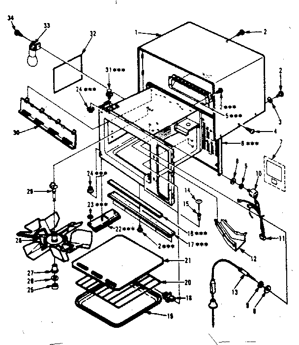 Kenmore 5668878530 cabinet parts diagram