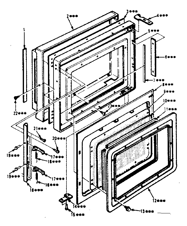 Kenmore 5668878530 door parts diagram