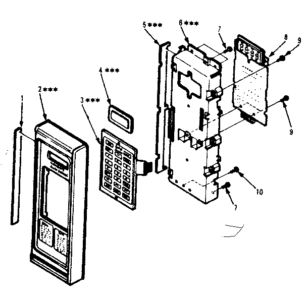Kenmore 5668878530 control panel parts diagram