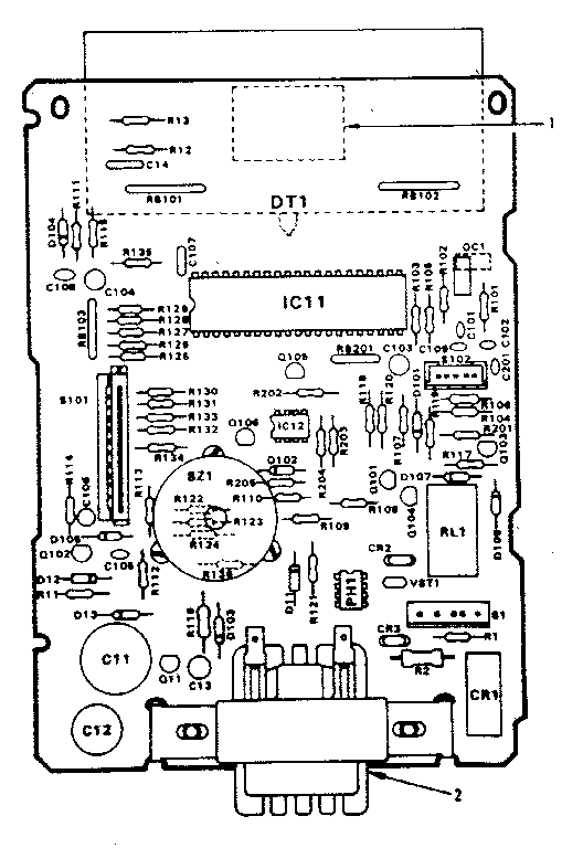 Kenmore 5668878530 power and control circuit board (part no. 12668 r) diagram