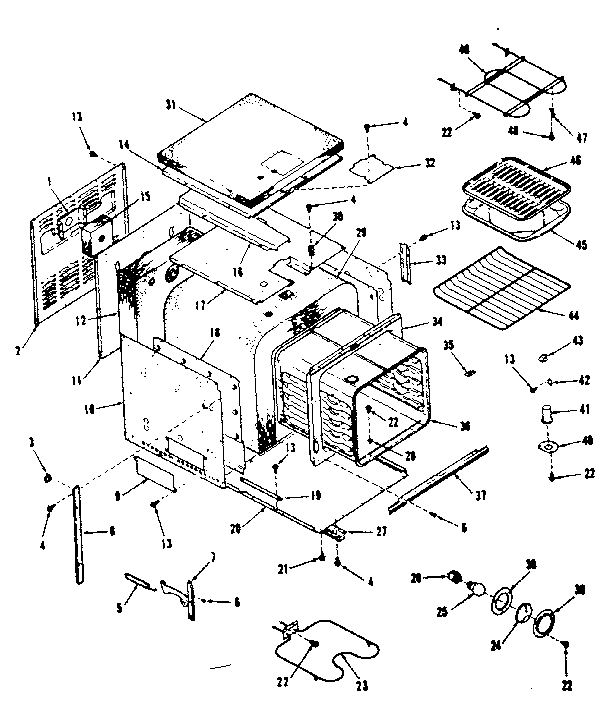 Kenmore 2784238591 body section diagram