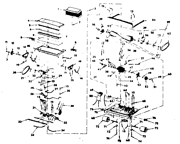 Kenmore 1758753180 nozzle and motor assembly diagram