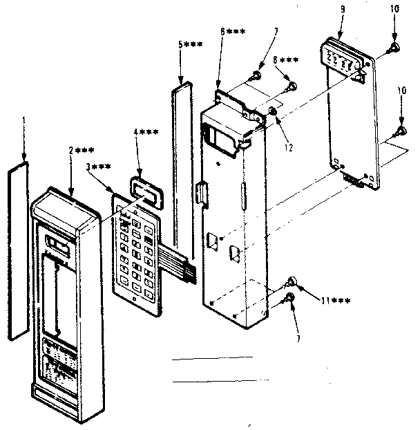 Kenmore 5658778611 control panel parts diagram