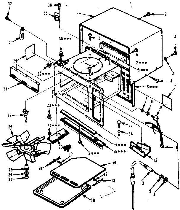 Kenmore 5658778611 cabinet parts diagram