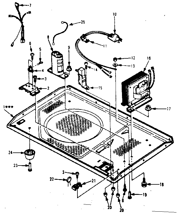 Kenmore 5658778611 microwave parts diagram