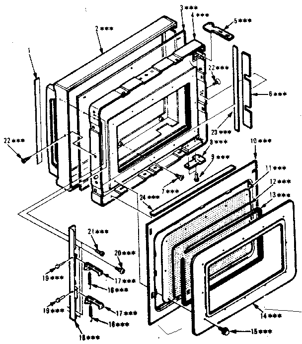Kenmore 5658778611 door parts diagram