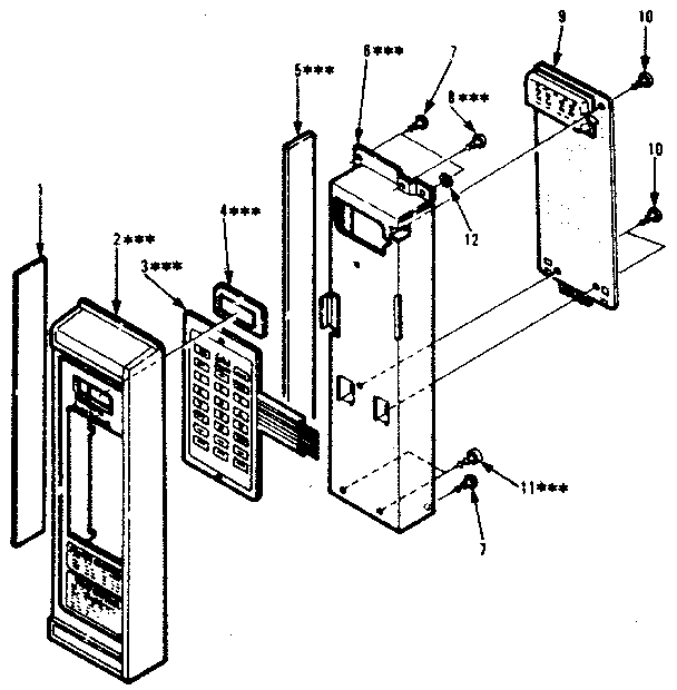 Kenmore 5658788611 control panel parts diagram