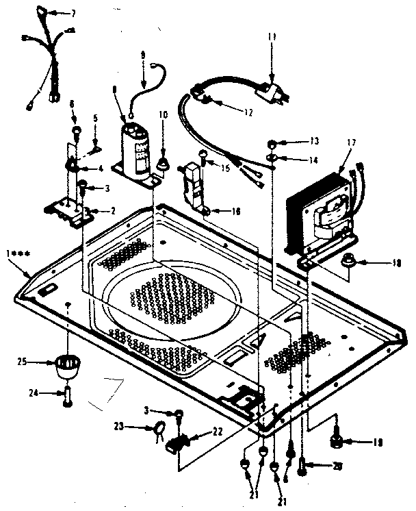 Kenmore 5658788611 microwave parts diagram