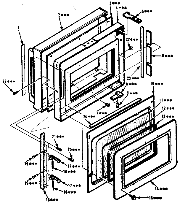 Kenmore 5658788611 door parts diagram