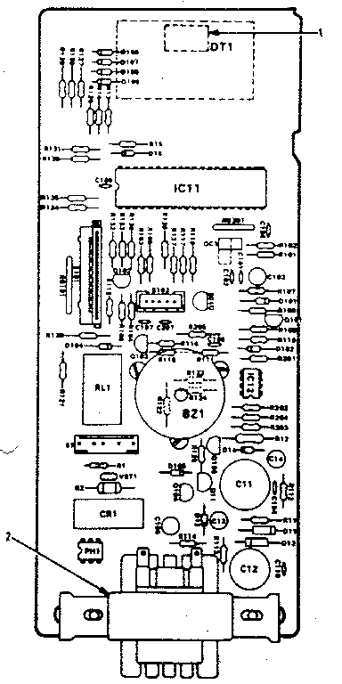 Kenmore 5658788611 power and control circuit board (part no. 12583) diagram