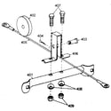 DP 2510 leg brace (with pulley/cable assembly) diagram