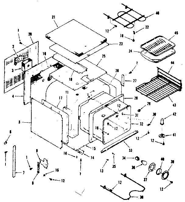 Kenmore 2784258492 lower body section diagram