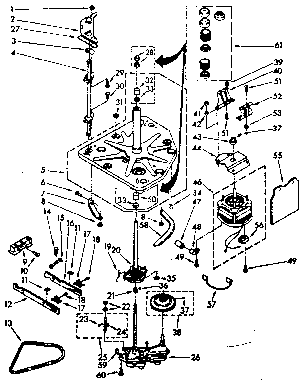 Kenmore 11083380600 drive parts diagram