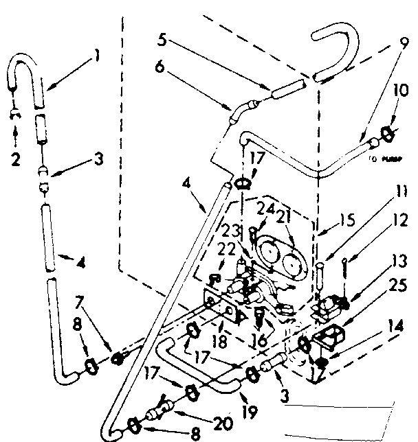 Kenmore 11083380600 water system parts (suds only) diagram