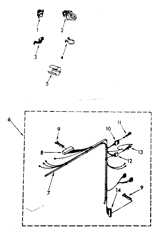 Kenmore 11081320130 wiring harness parts diagram