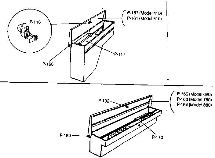 Craftsman 49078 lock and cam for mdls -410,510,680,780,and880 diagram