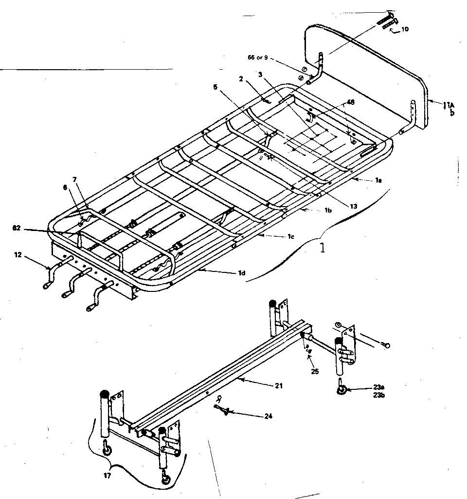 Kenmore 1451225 spring deck & chassis diagram