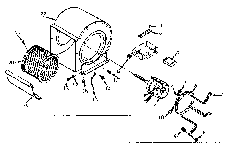 Kenmore 867745970 blower assembly diagram