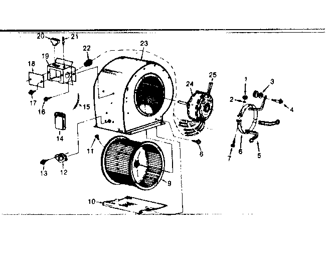 Kenmore 867741471 blower assembly diagram