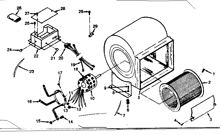 Kenmore 867741441 blower assembly diagram