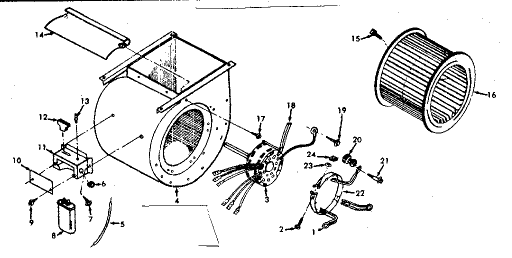 Kenmore 867741451 blower assembly diagram