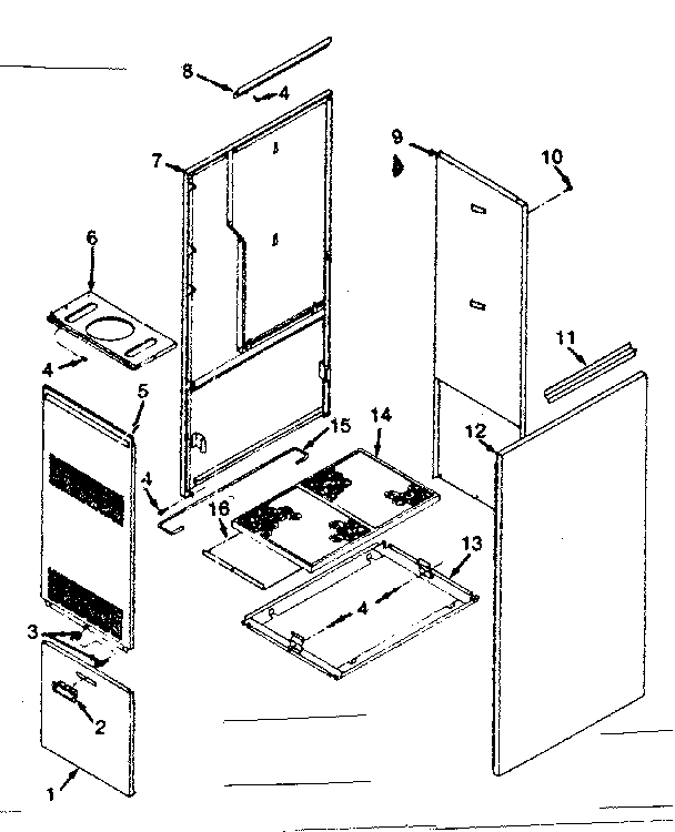 Kenmore 867741451 furnace body diagram