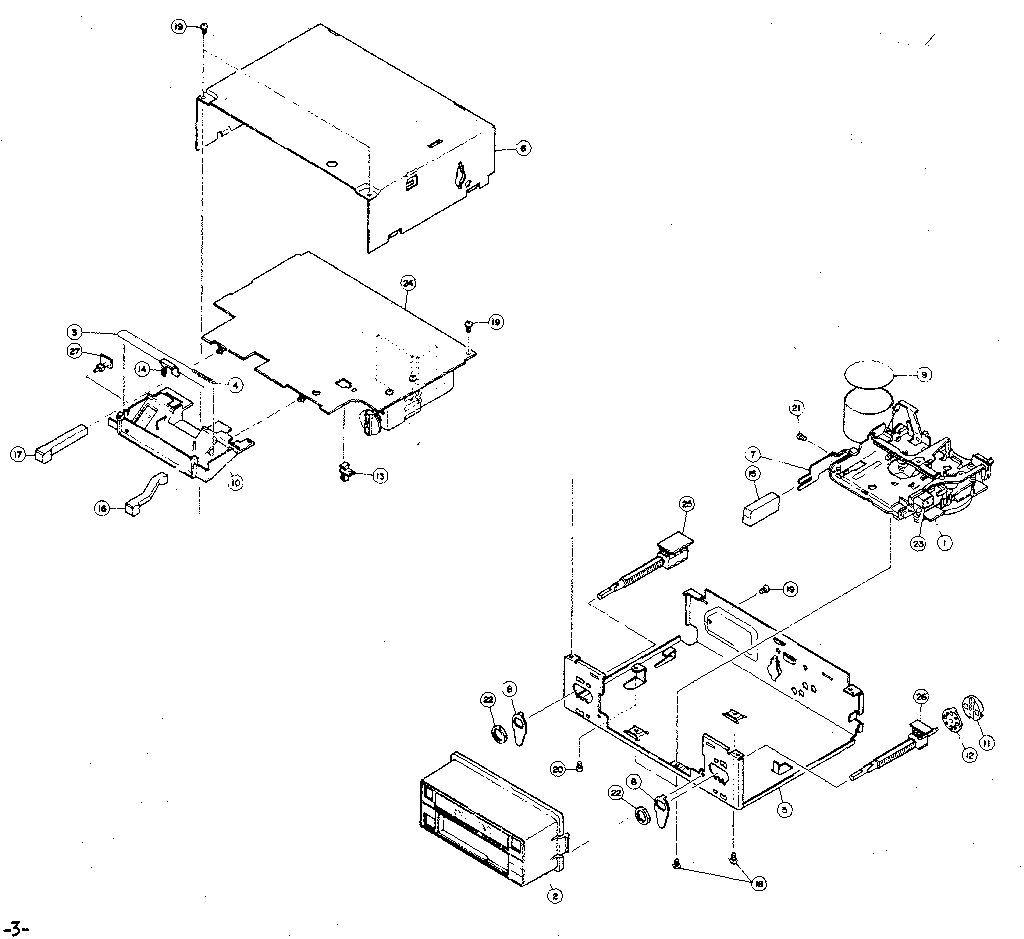 LXI 260500240 cabinet and chassis diagram