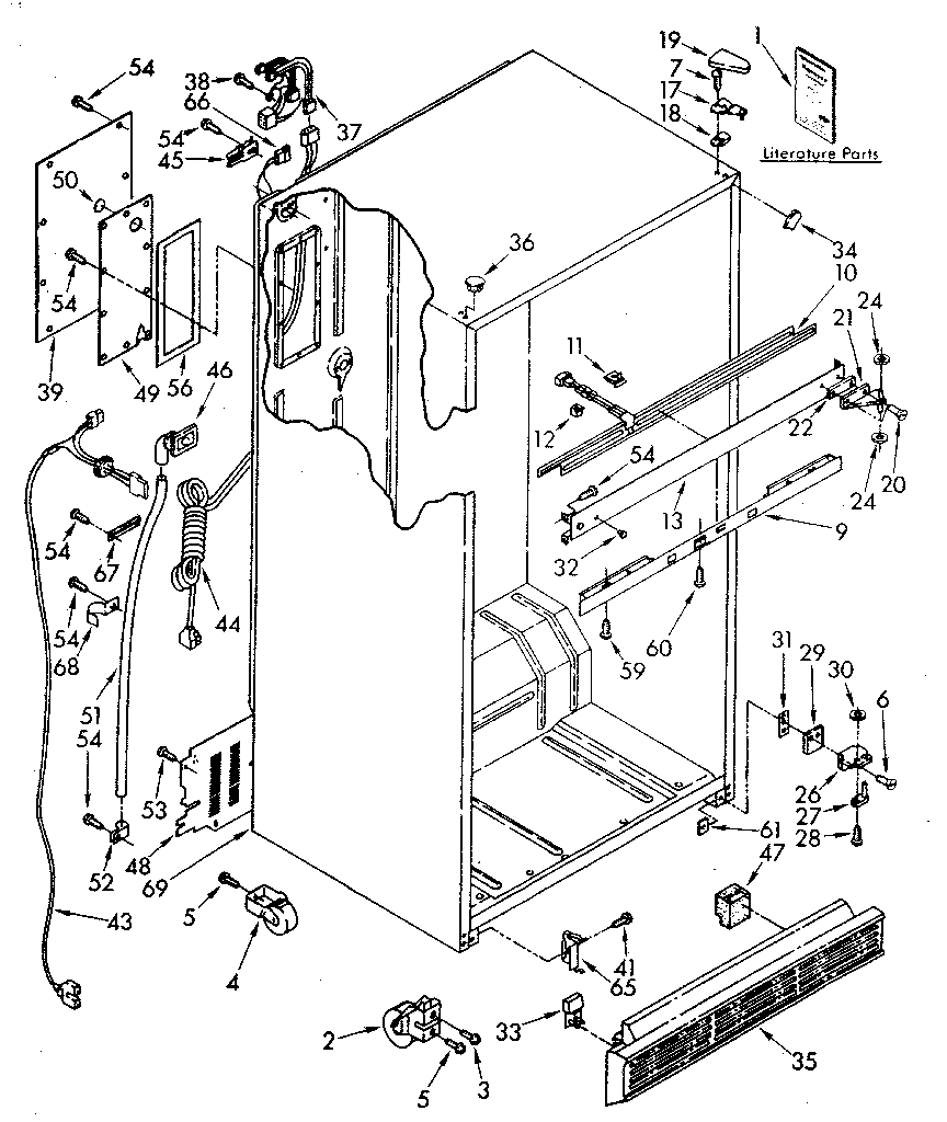 Kenmore 1068798680 cabinet diagram