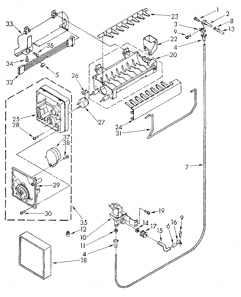 Kenmore 1068590210 icemaker diagram
