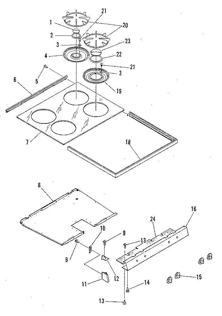 Kenmore 9117398910 main top section diagram