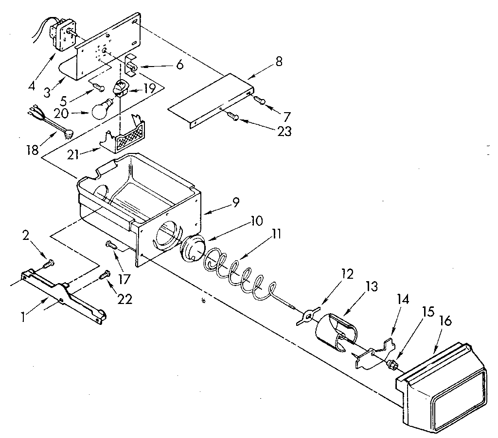 Kenmore 1068594680 freezer interior diagram