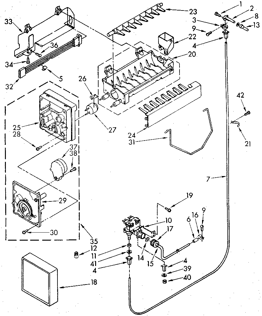 Kenmore 1068594680 icemaker diagram