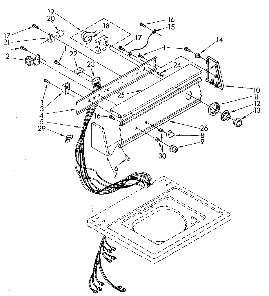 Kenmore 11082984100 console panel diagram