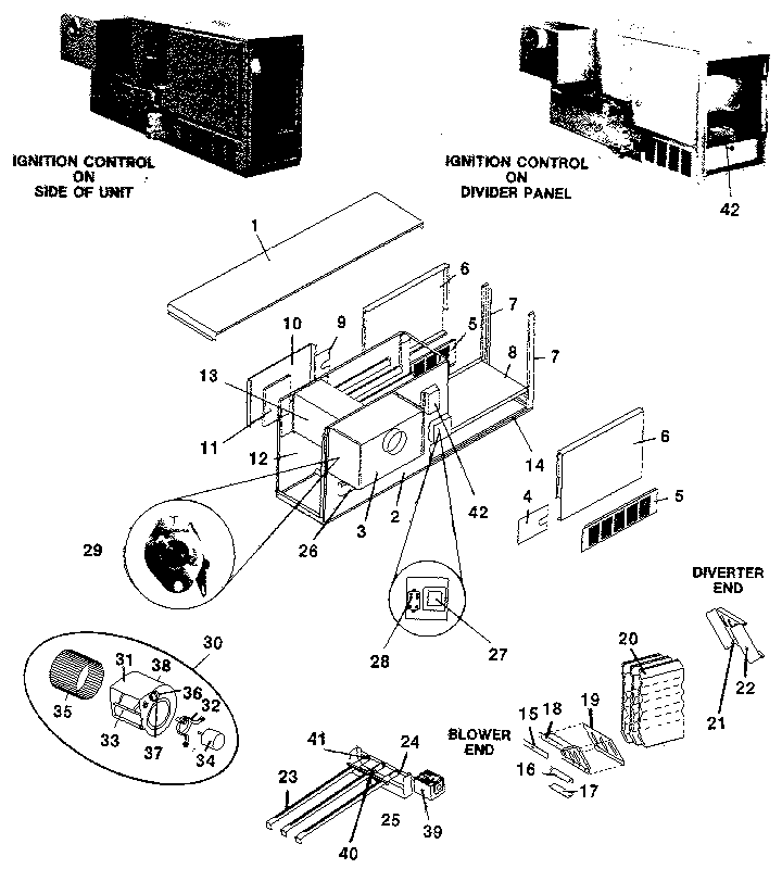 Rheem GWH replacement parts 39-42 diagram