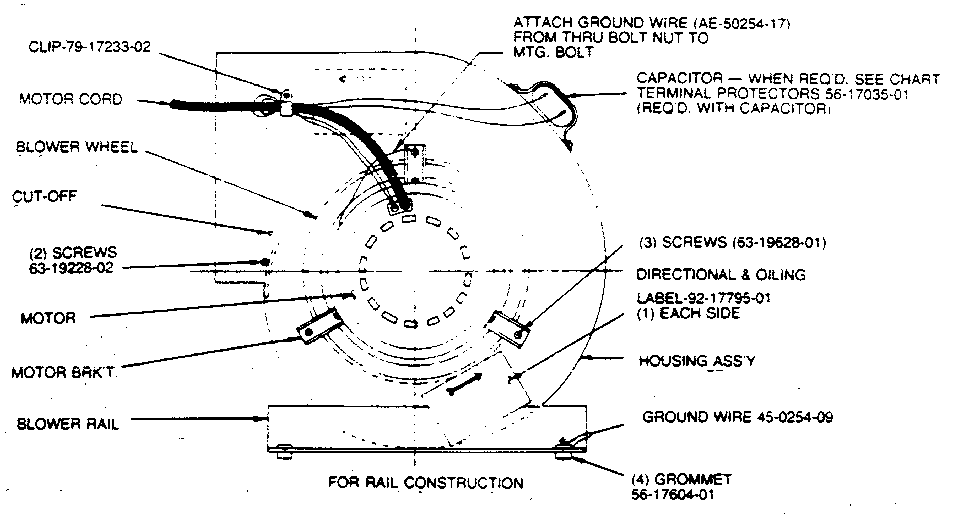 Rheem GUC blower assembly diagram
