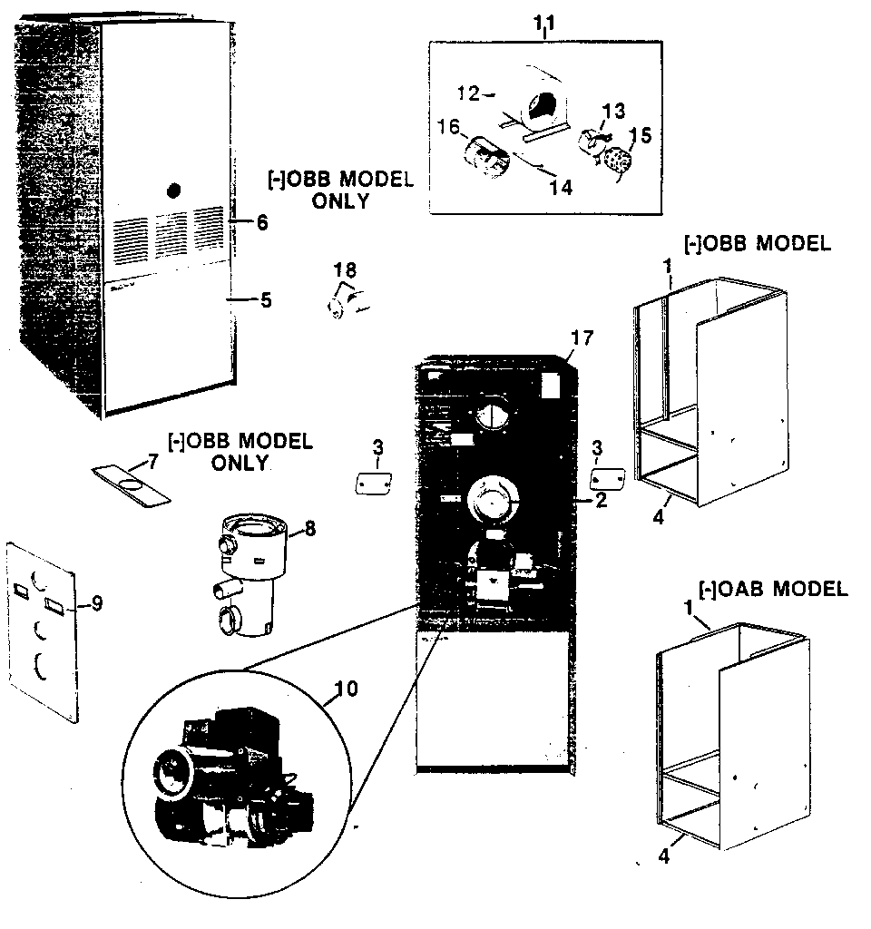 Rheem OBB replacement parts diagram