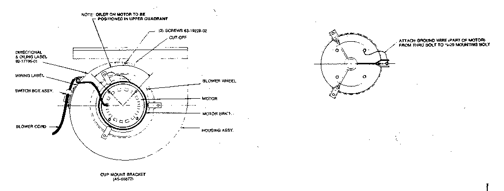 Rheem ROAZ blower assembly diagram