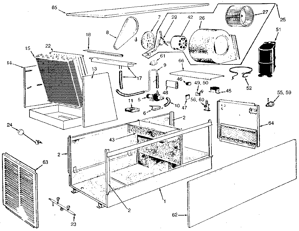 Rheem RAUA functional replacement parts diagram