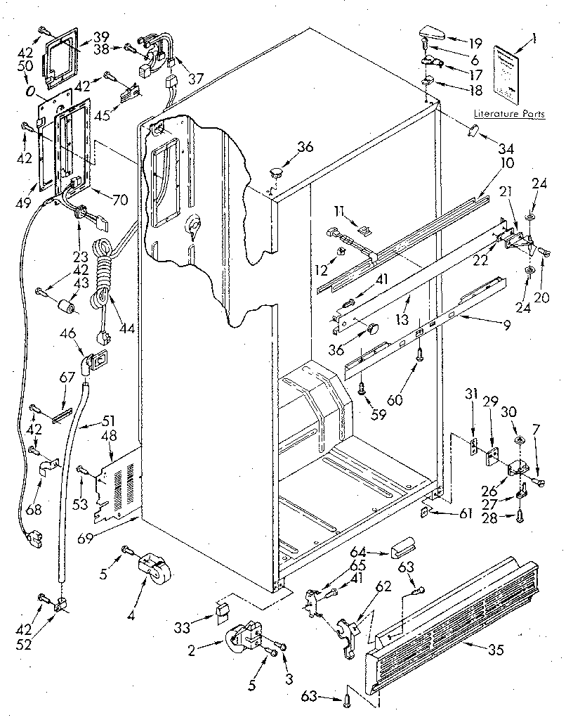 Kenmore 1069710512 cabinet diagram
