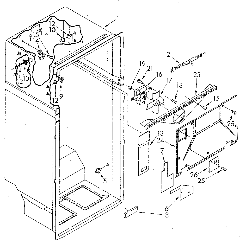 Kenmore 1069710512 liner diagram