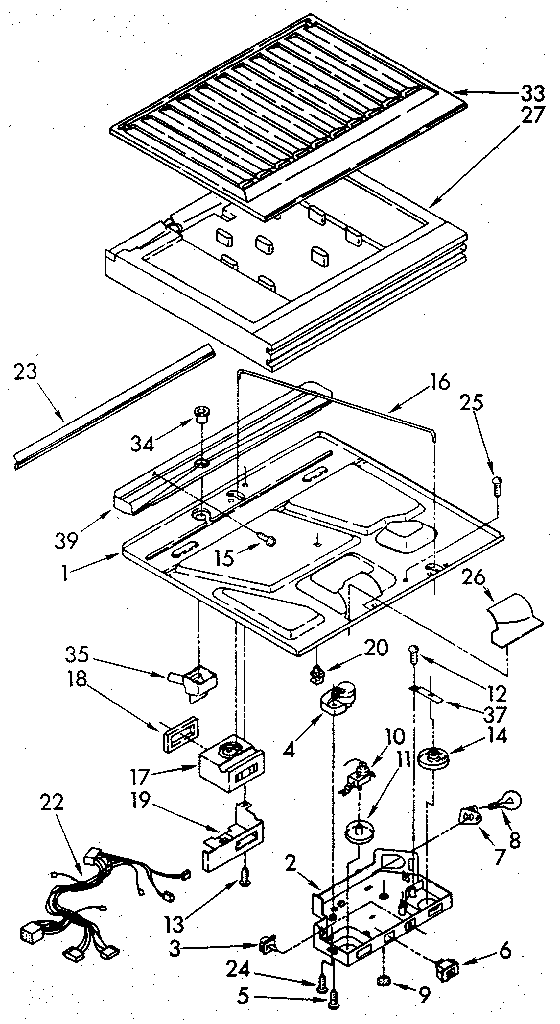 Kenmore 1069710512 compartment separator diagram