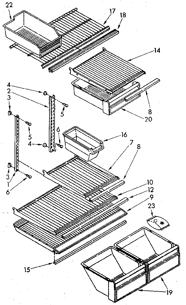 Kenmore 1069710512 shelf diagram