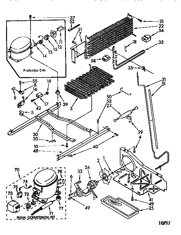Kenmore 1069710512 unit diagram