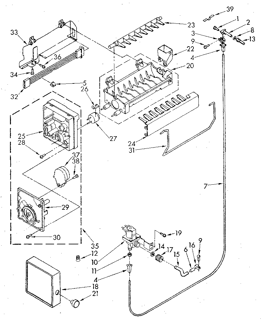 Kenmore 1069710512 icemaker diagram