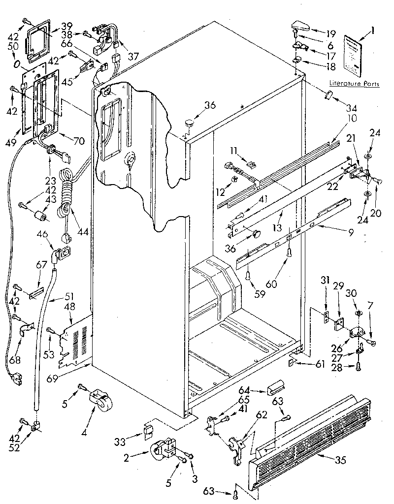 Kenmore 1069710513 cabinet diagram