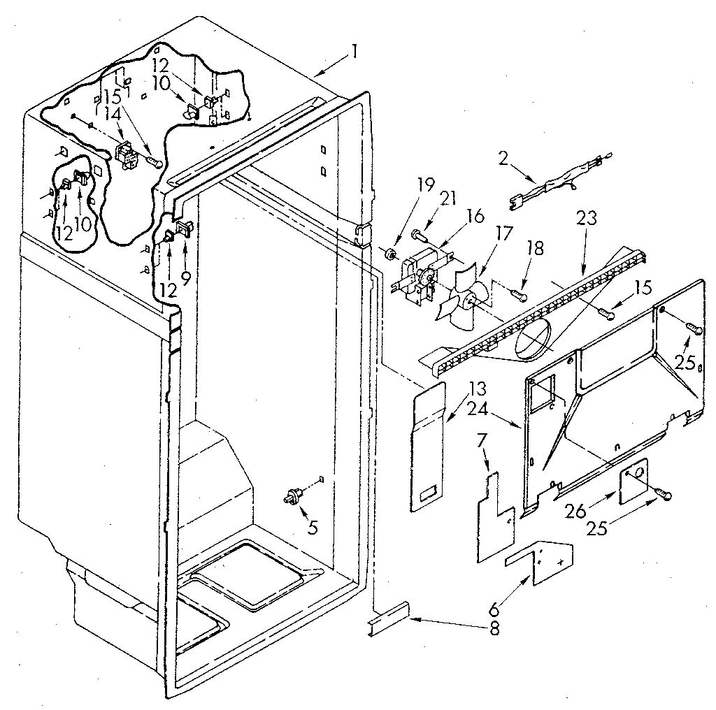 Kenmore 1069710513 liner diagram