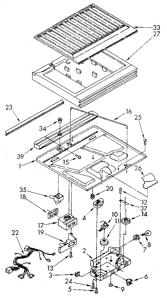Kenmore 1069710513 compartment separator diagram