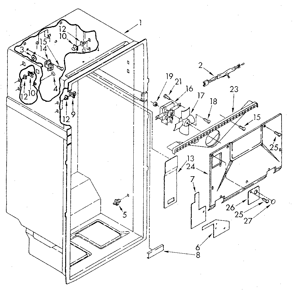 Kenmore 1069610583 liner diagram
