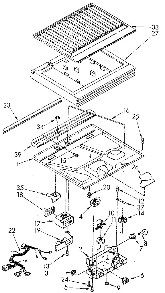 Kenmore 1069610583 compartment separator diagram